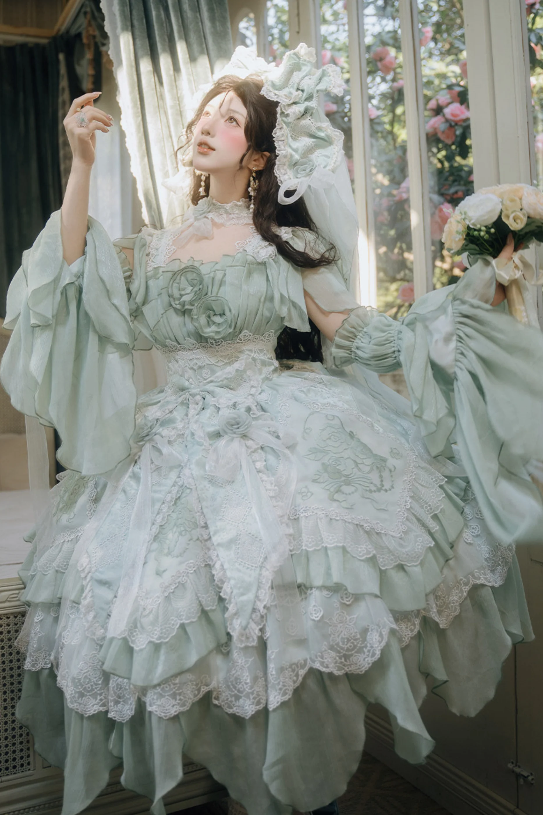 Fairy Princess Lolita Jumper Skirt + Hair Accessories + Sleeves - Image 75