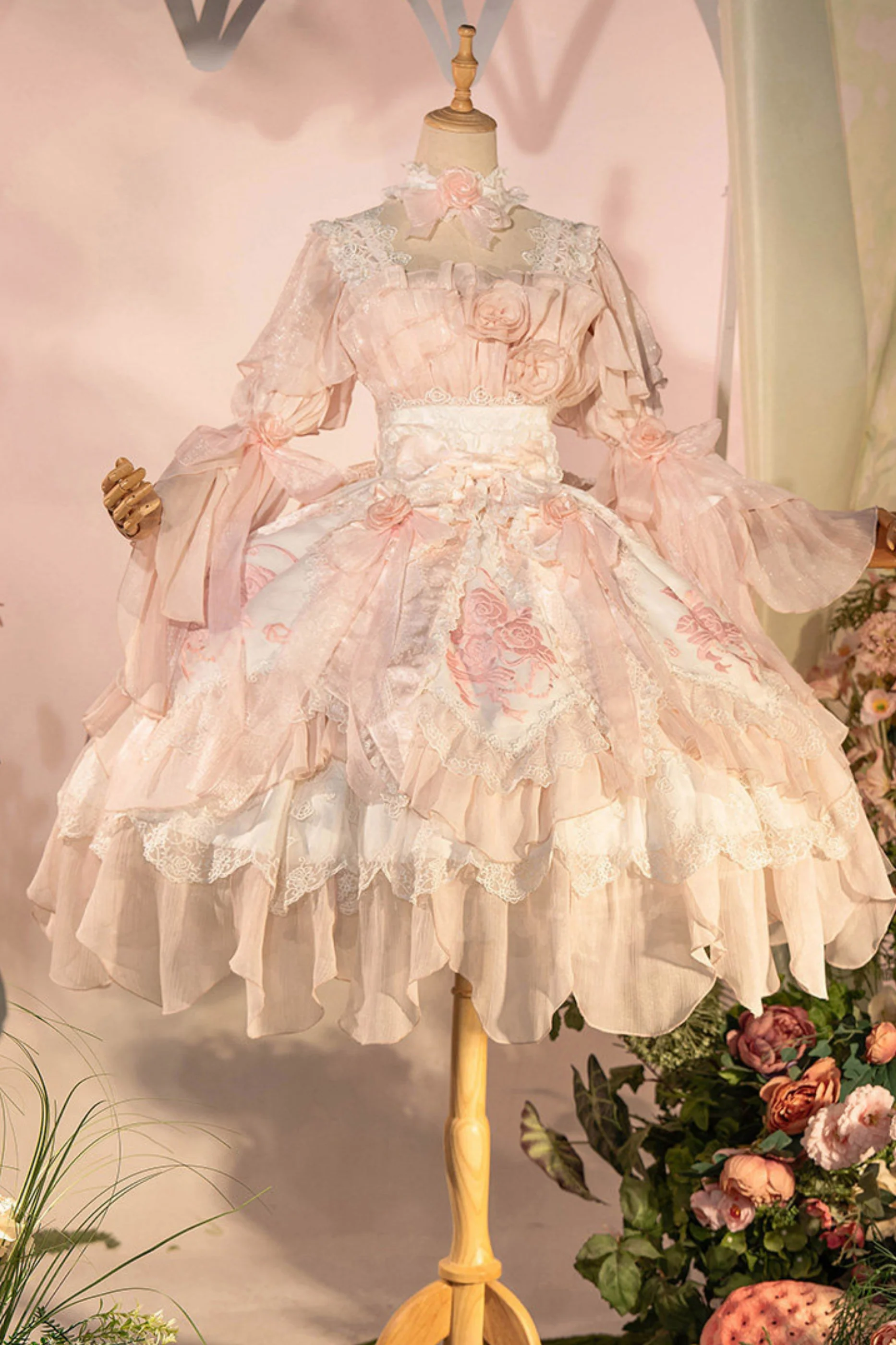 Fairy Princess Lolita Jumper Skirt + Hair Accessories + Sleeves - Image 8