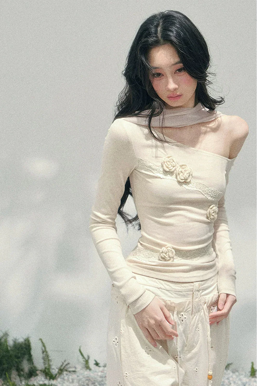 Rose Whisper Lace Off-Shoulder Top - Image 10