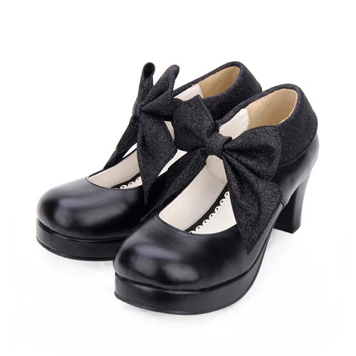 Round toe Big Bowknot Sweet Lolita Shoes - Image 3