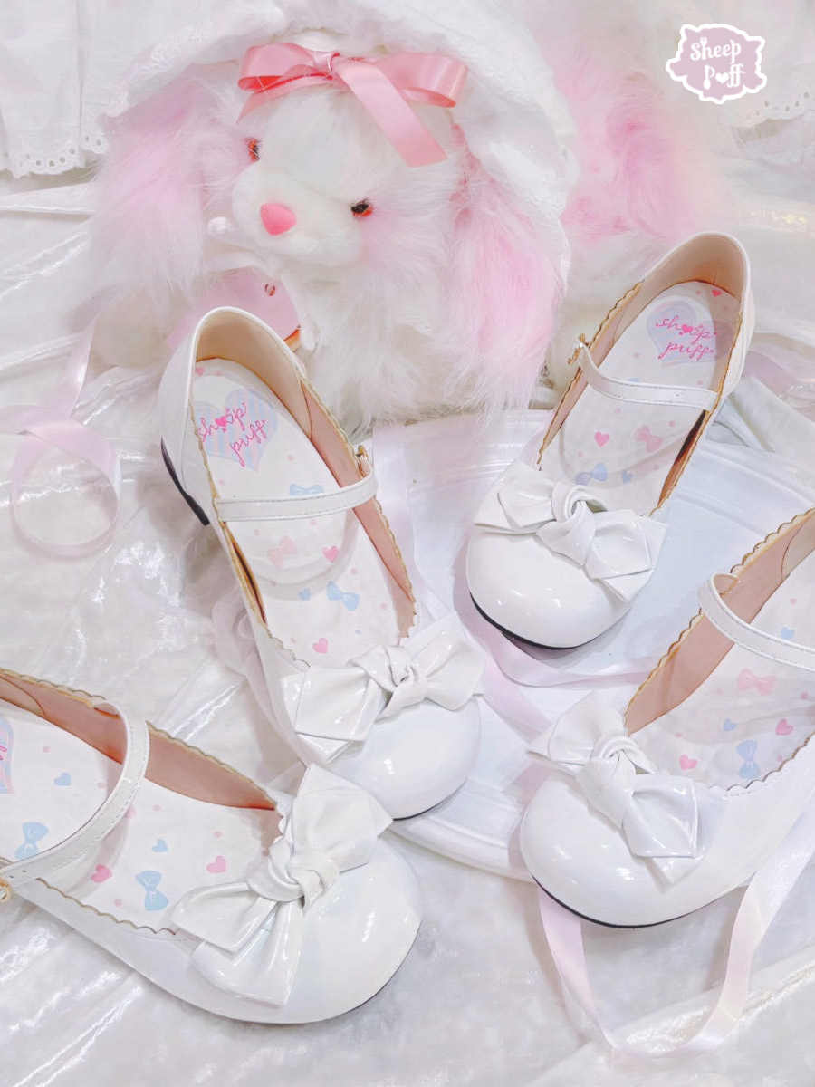 Round Toe Bow Leather Shoes - Image 5
