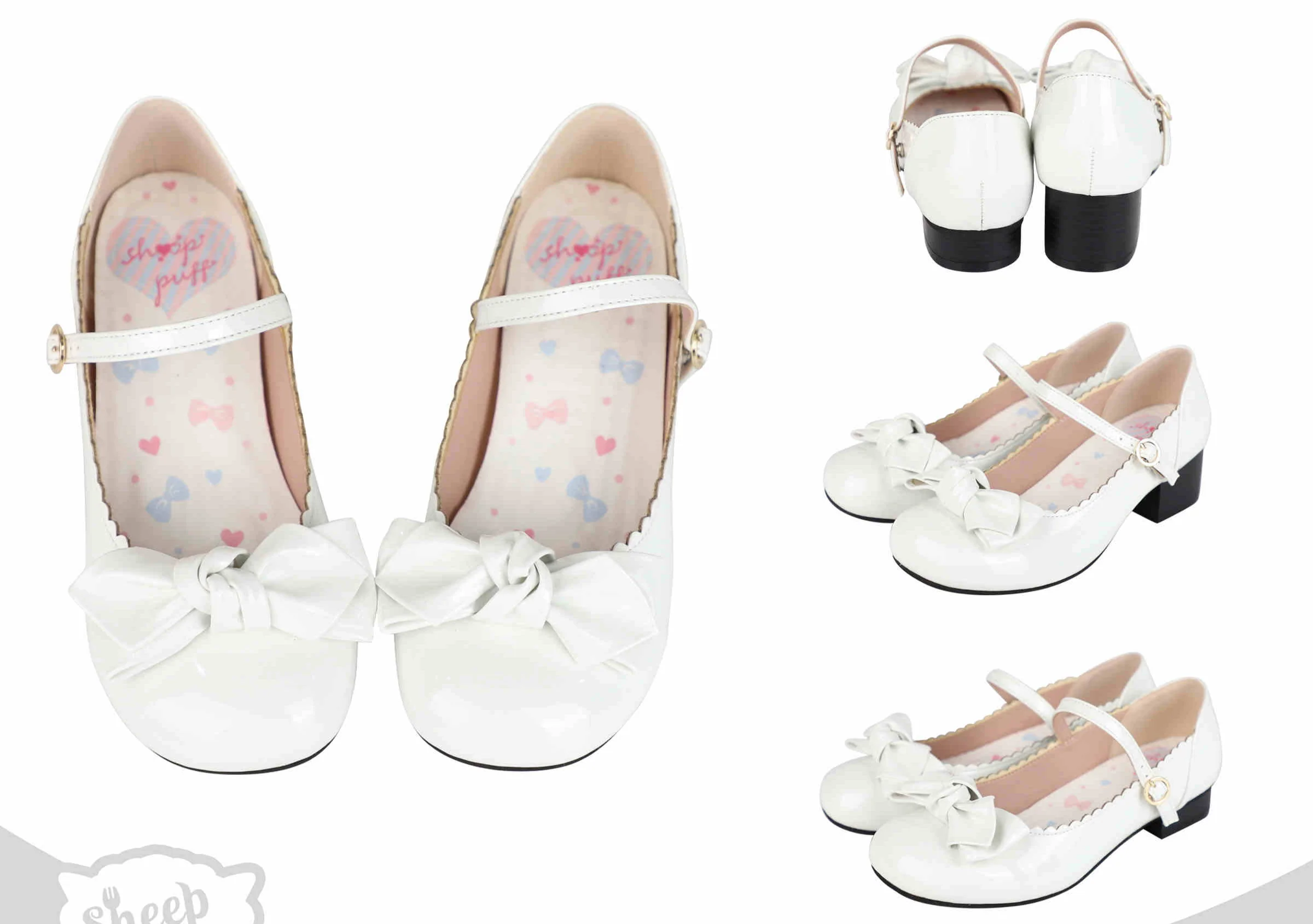 Round Toe Bow Leather Shoes - Image 6