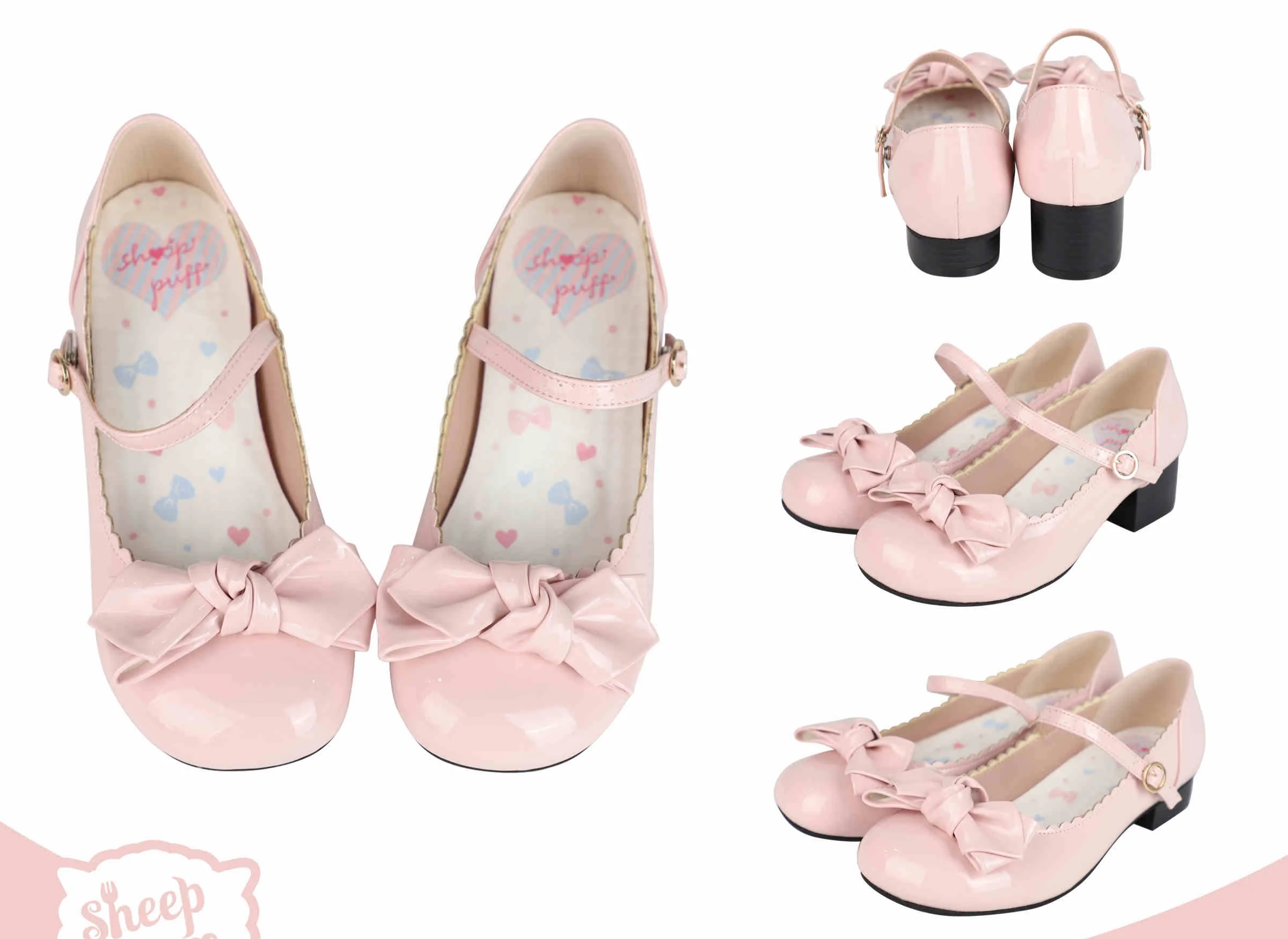 Round Toe Bow Leather Shoes - Image 8