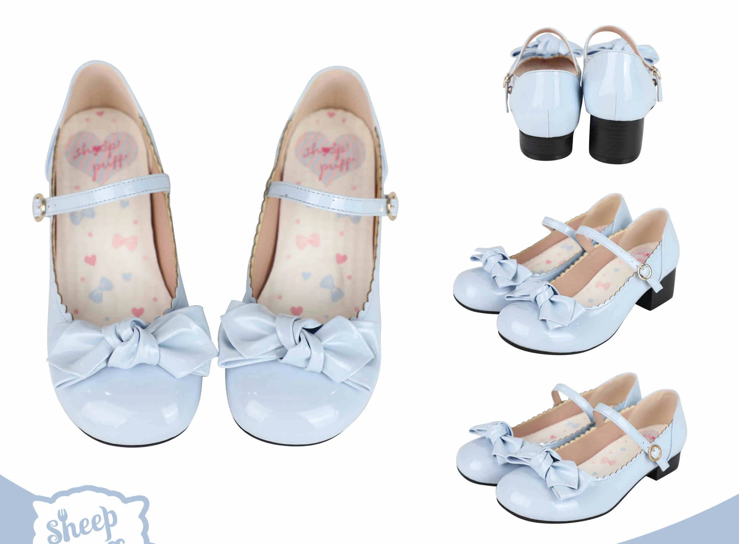 Round Toe Bow Leather Shoes - Image 9