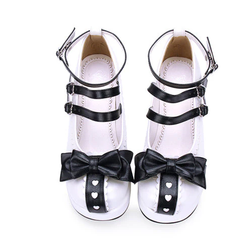 Round toe Lace Bowknot Sweet Lolita Shoes - Image 4