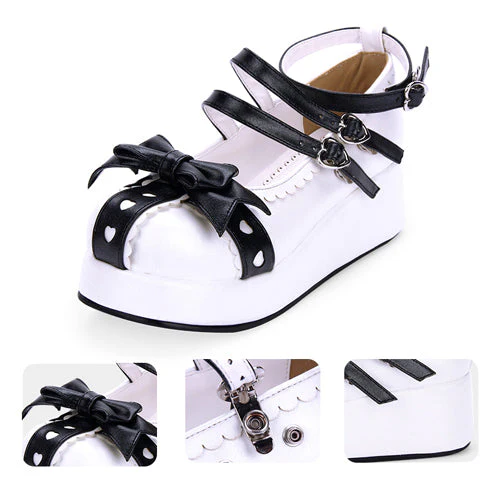 Round toe Lace Bowknot Sweet Lolita Shoes - Image 5
