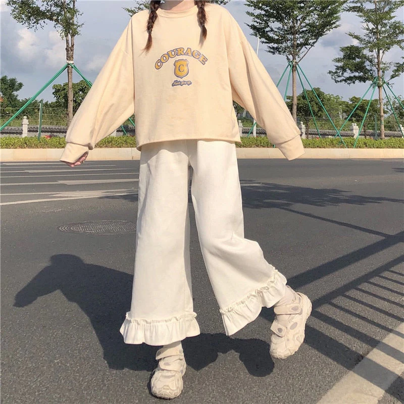 Ruffled Bell Bottom Pants - Image 3