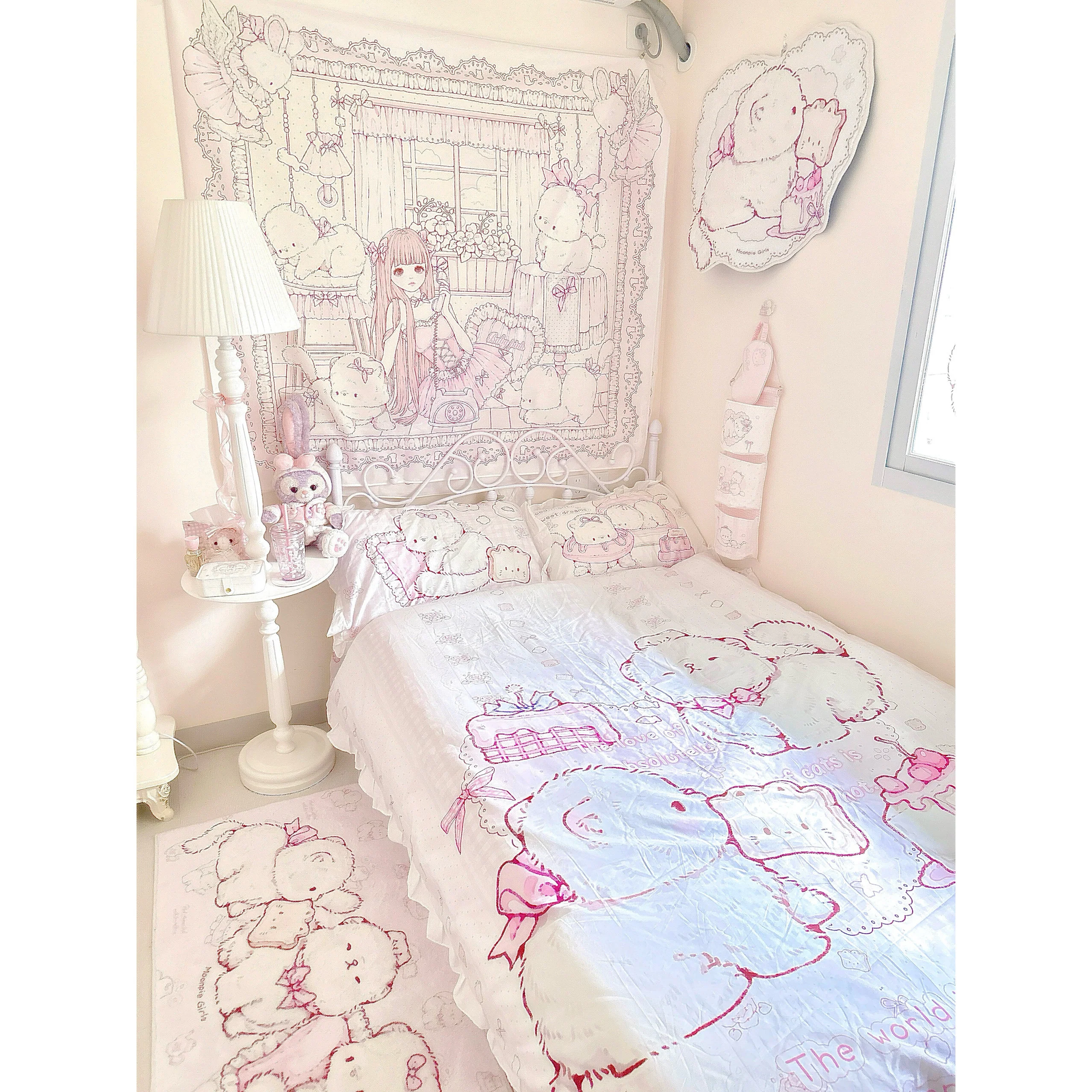 Ruffled girly sweet bed sheet set of four - Image 2