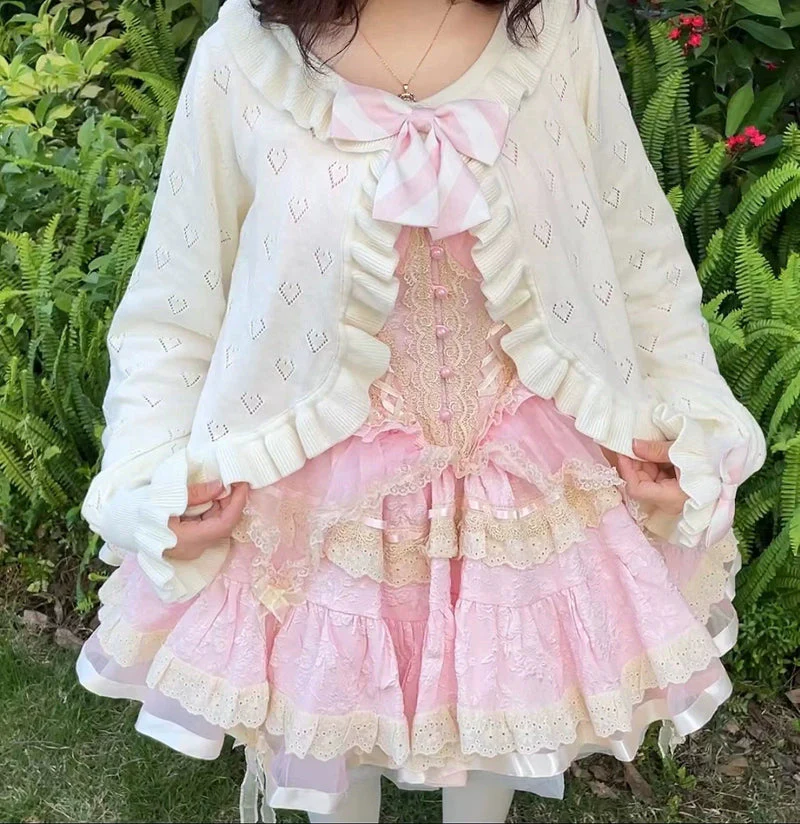 Ruffled Heart Cardigan - Image 2