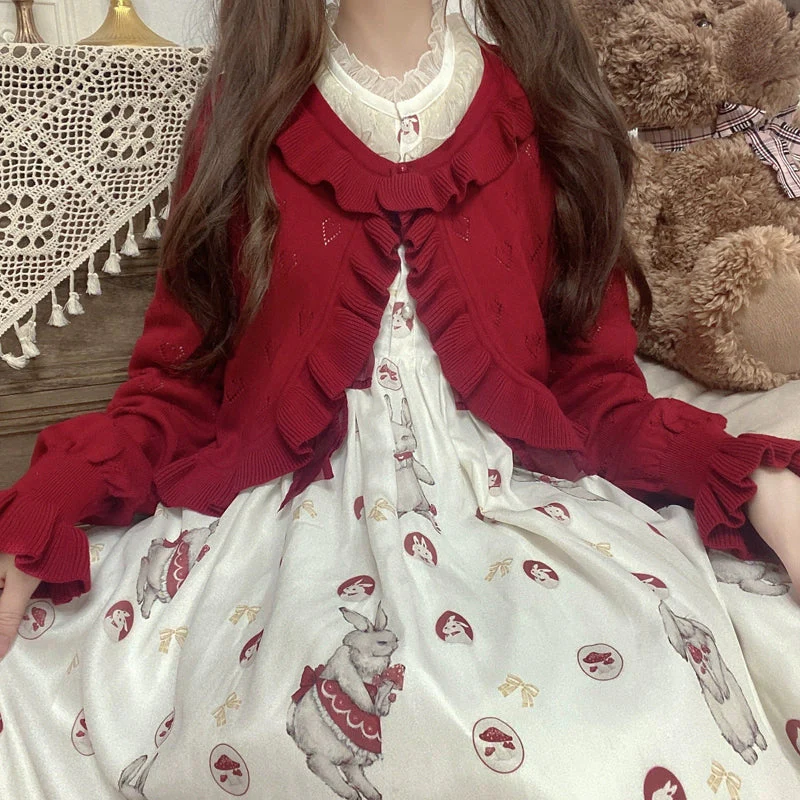 Ruffled Heart Cardigan - Image 7
