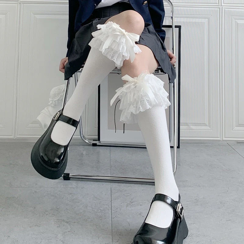 Ruffled Knee Socks - Image 2