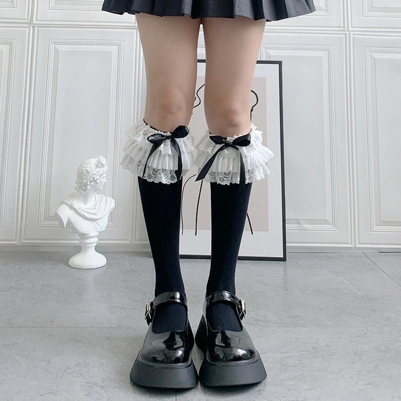 Ruffled Knee Socks - Image 4