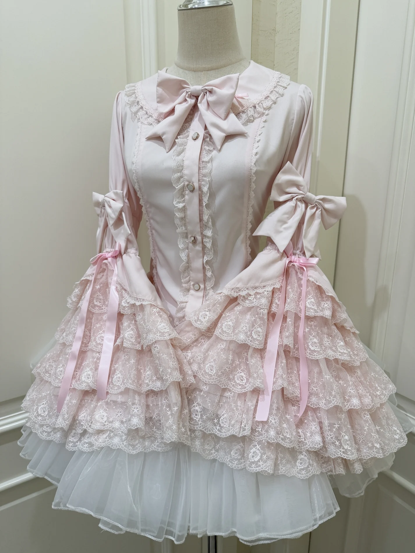 Ruffled Lace Bow Coquette Shirt - Image 4