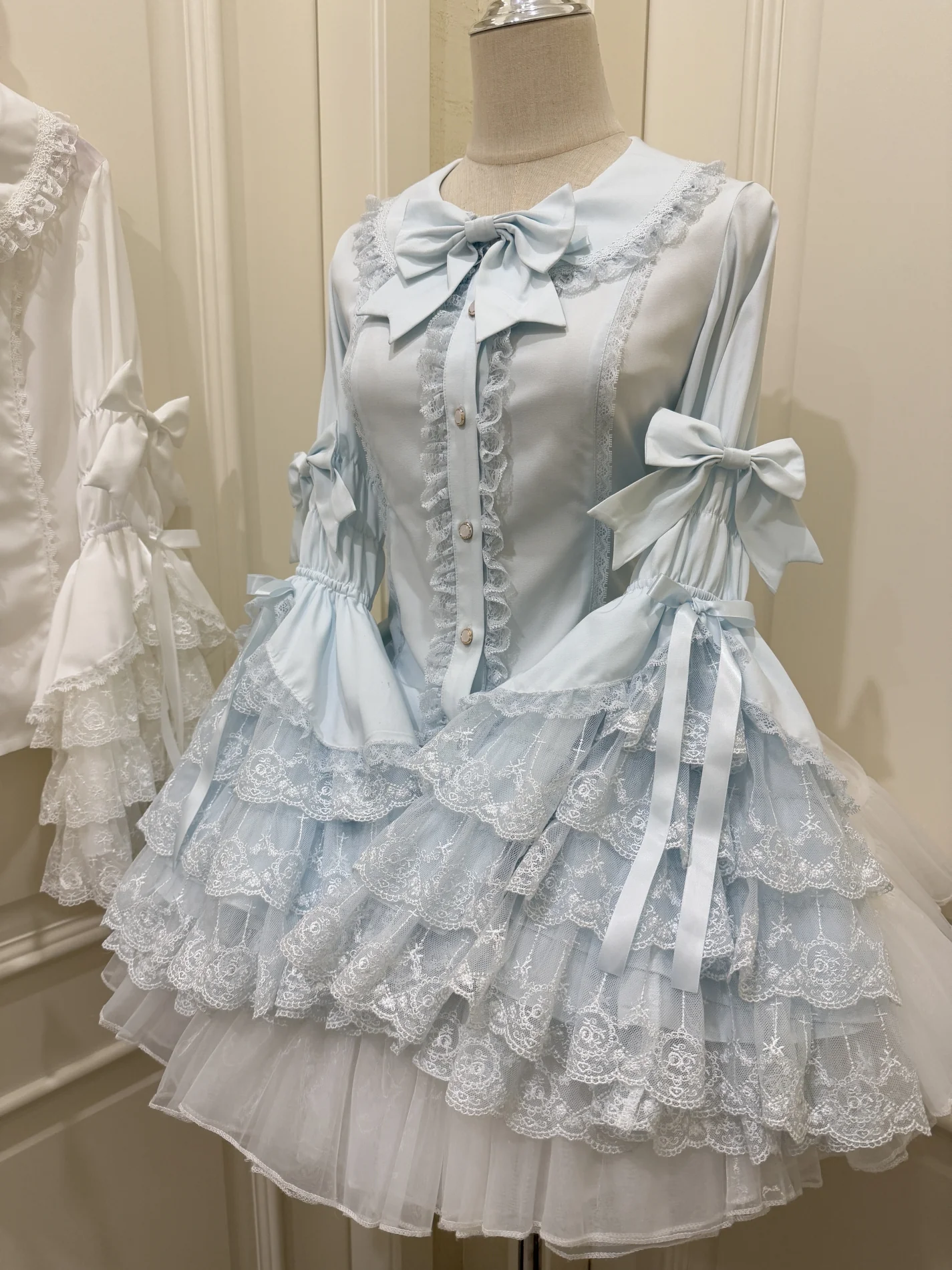Ruffled Lace Bow Coquette Shirt - Image 5
