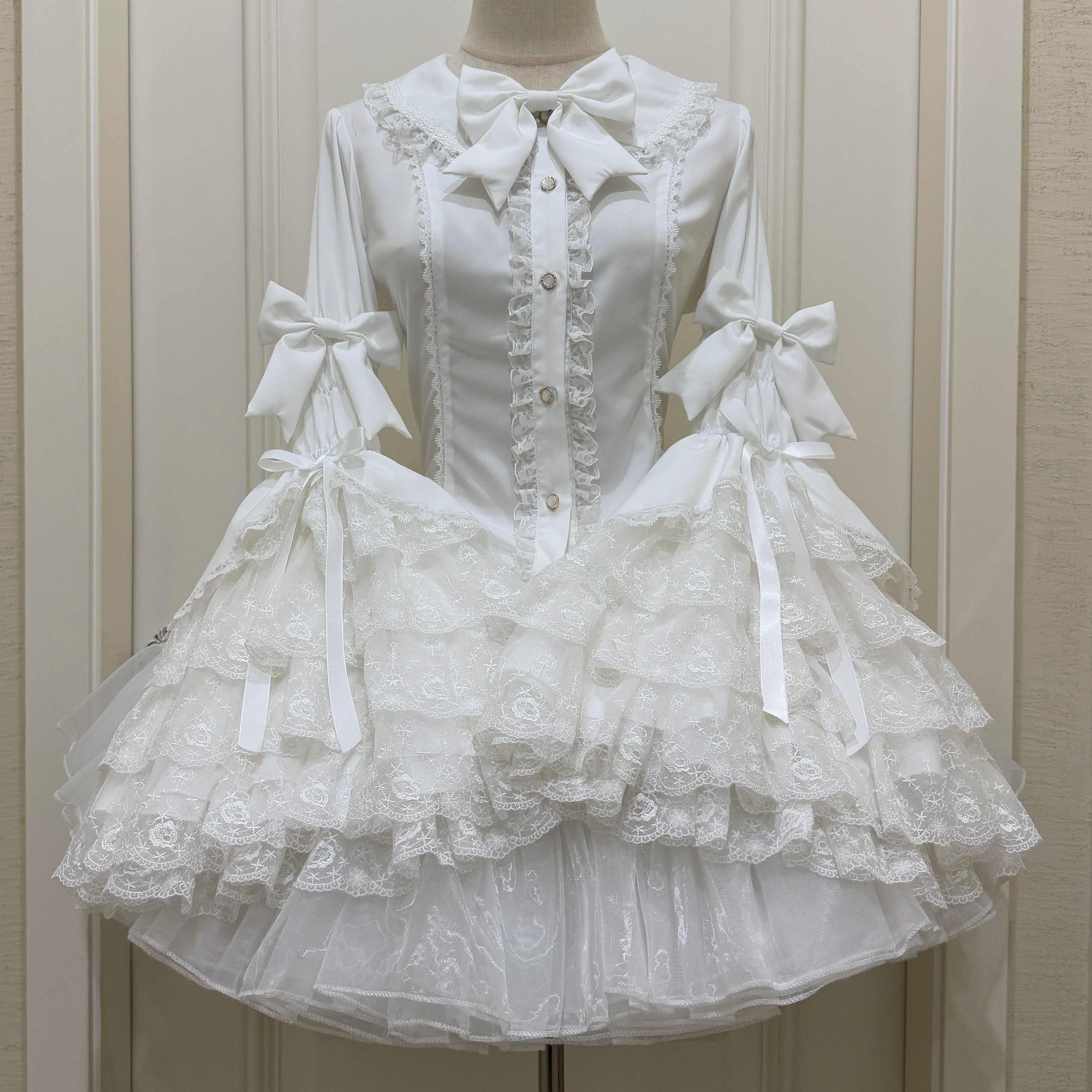 Ruffled Lace Bow Coquette Shirt - Image 7
