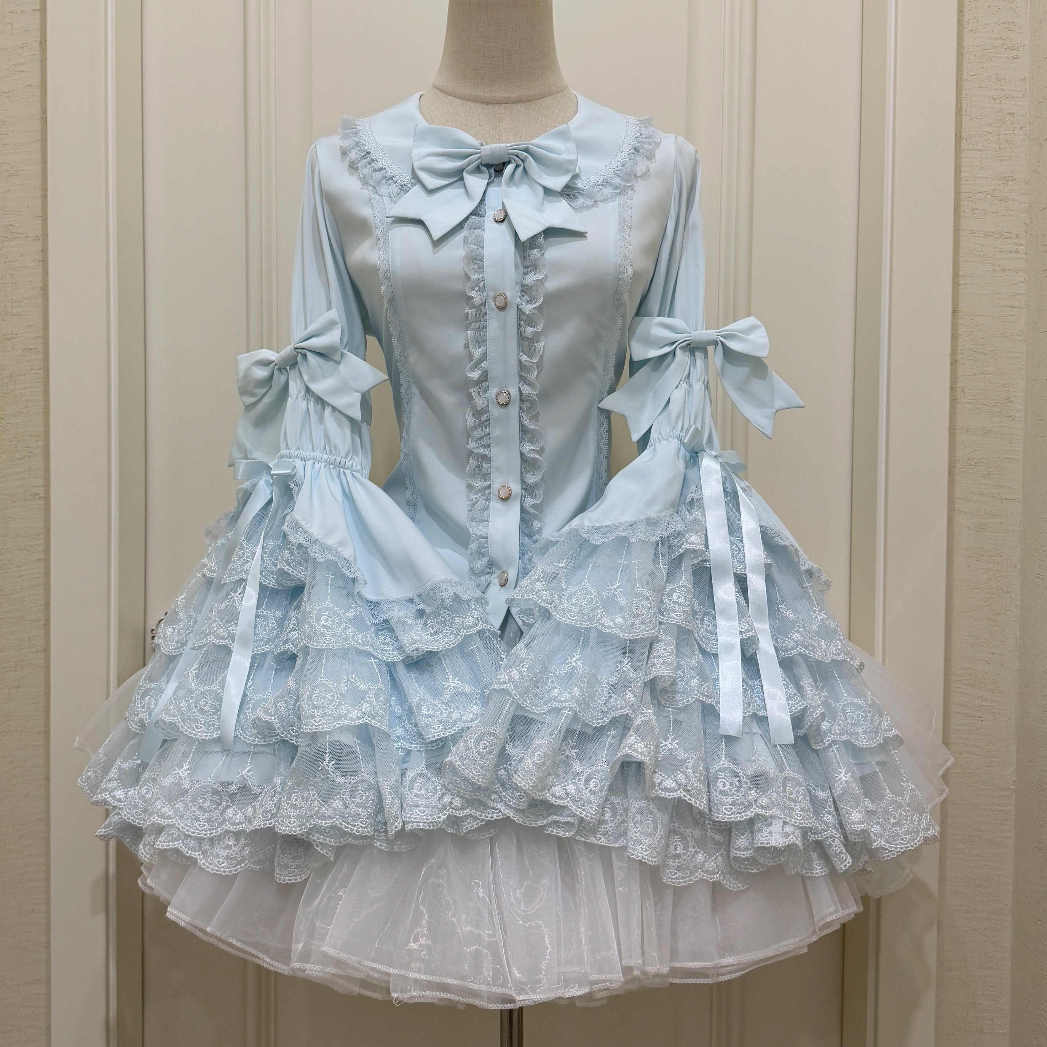 Ruffled Lace Bow Coquette Shirt - Image 8