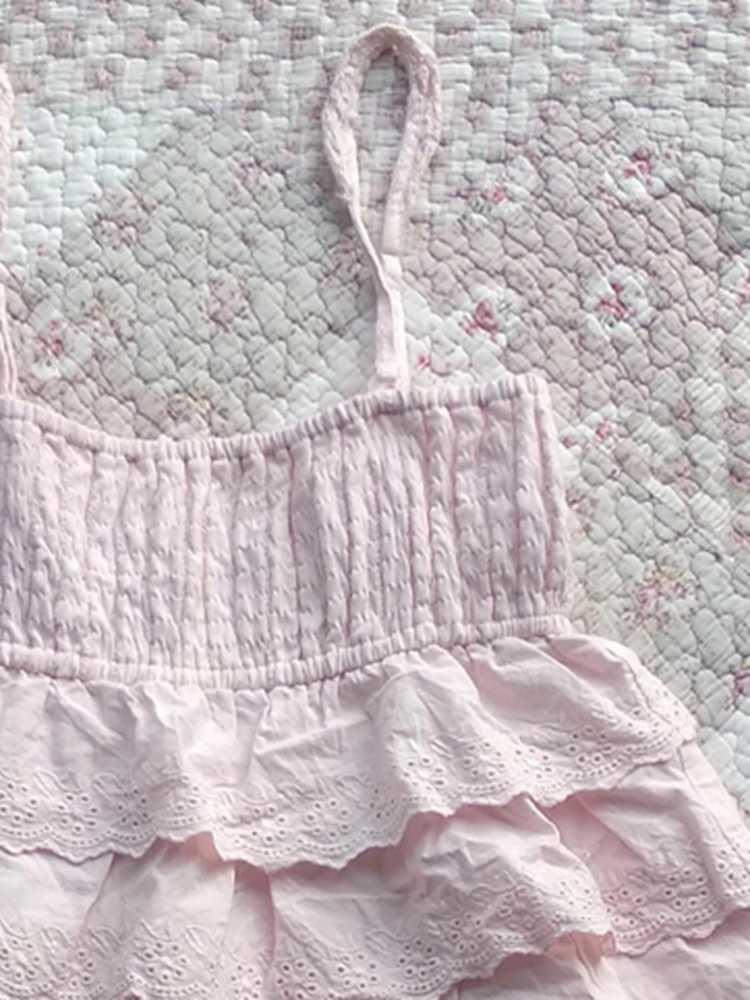 Ruffled Pink Tank Top - Image 3