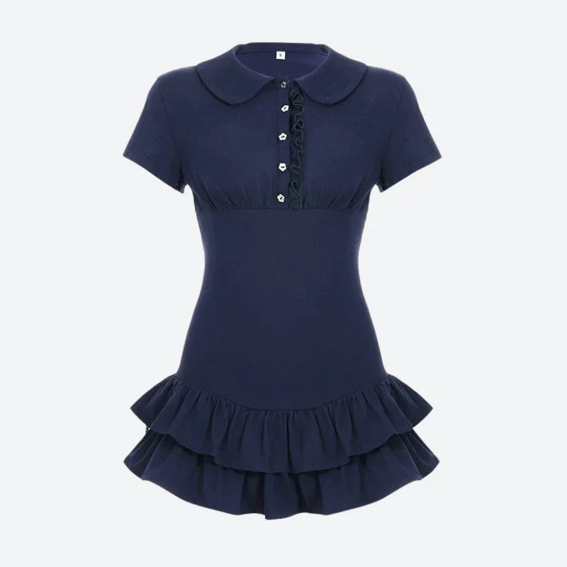 Ruffled Polo Mini Dress - Image 2