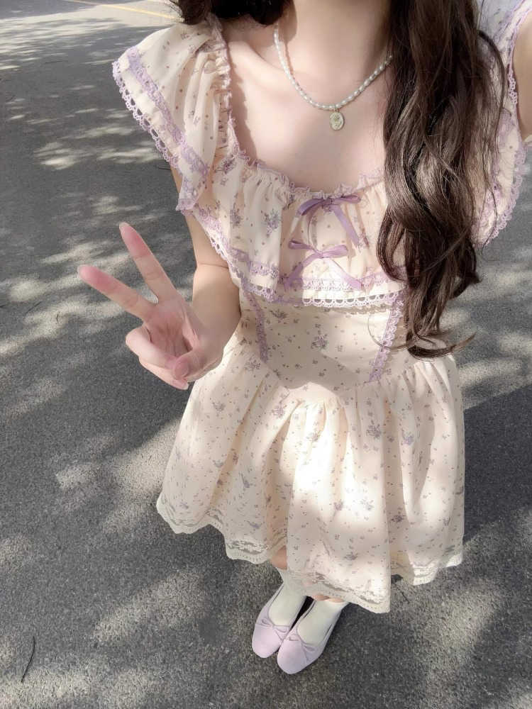 Ruffled Princess Floral Dress - Image 2