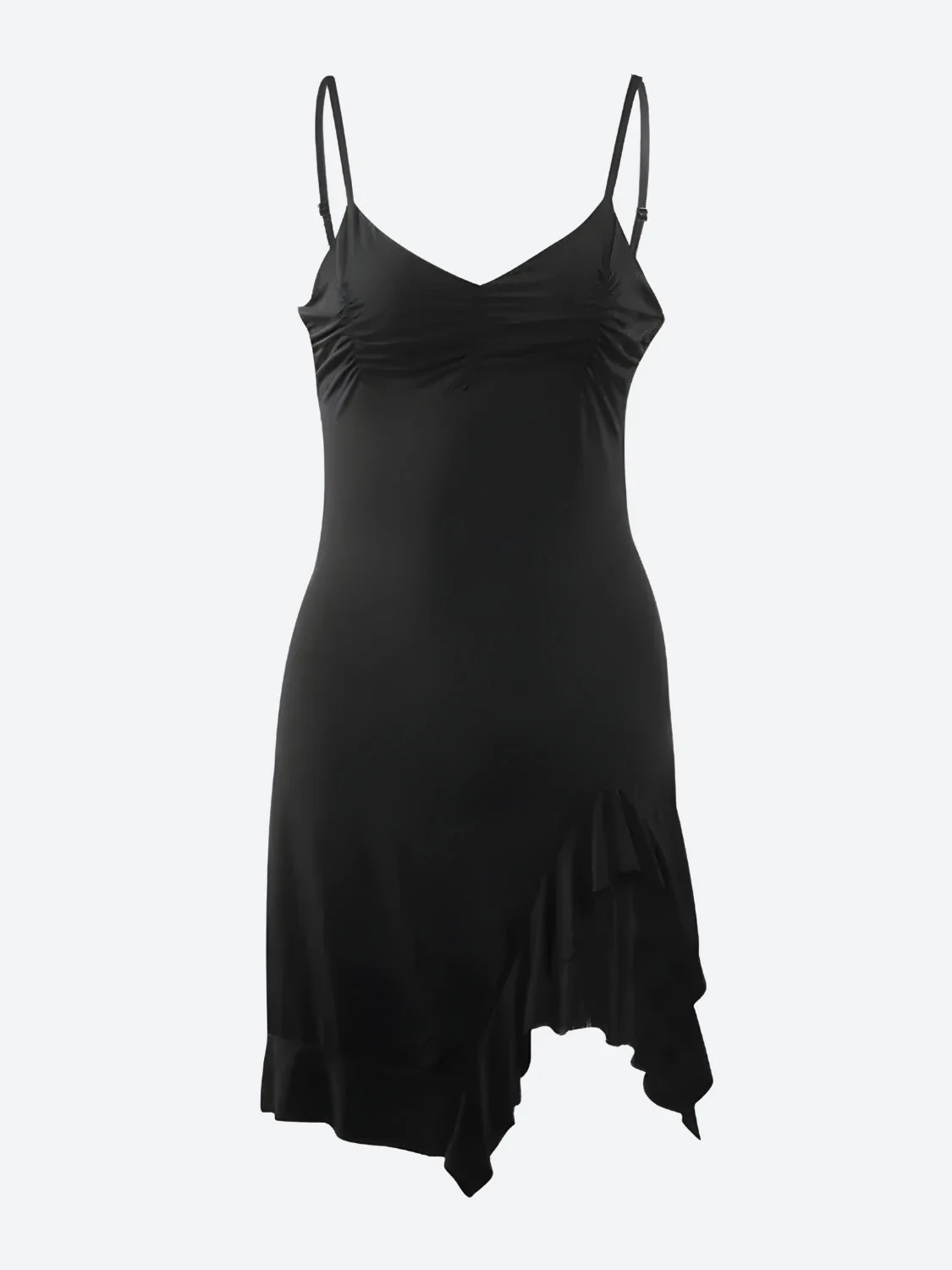 Ruffled Slit Bodycon Mini Dress - Image 4