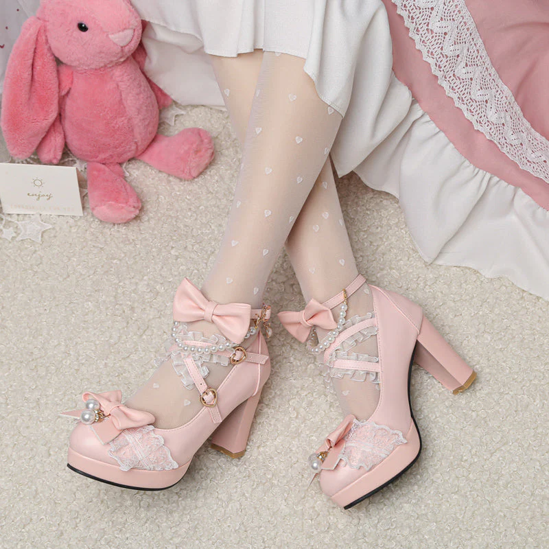 Ruffles & Pearls High Heels - Image 3