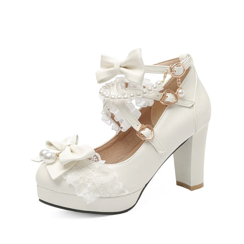 Ruffles & Pearls High Heels - Image 6