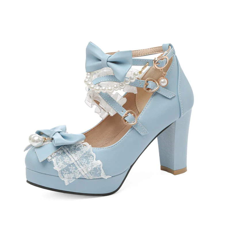 Ruffles & Pearls High Heels - Image 9