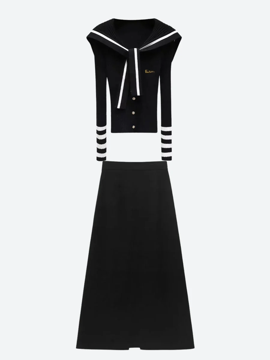 Sailor Top & Maxi Skirt Two Piece Set - Image 8