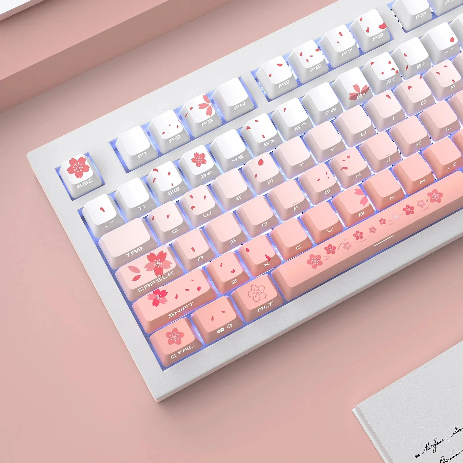Sakura Blossom Backlit Key Caps Full Set - Image 4