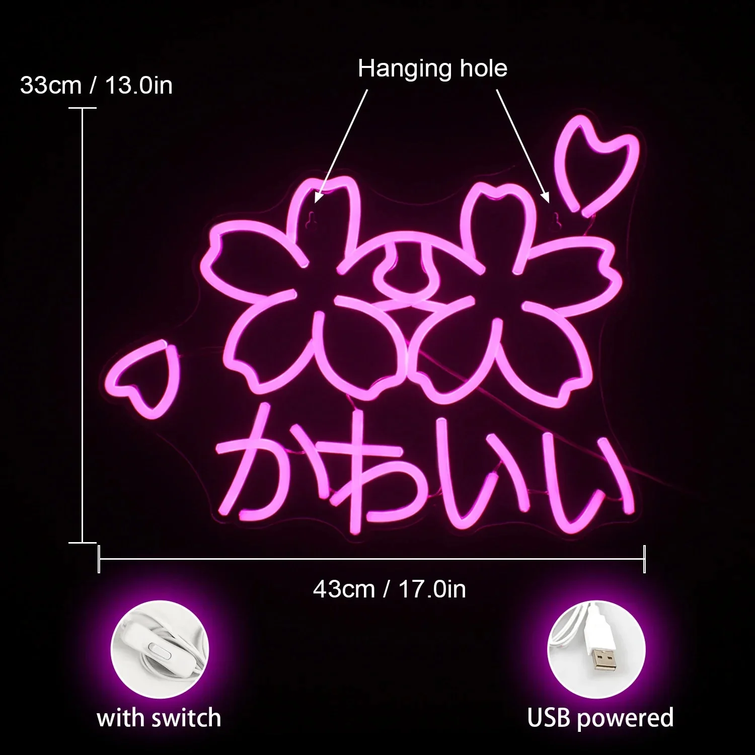 Sakura Flower Kawaii Neon Sign - Image 5