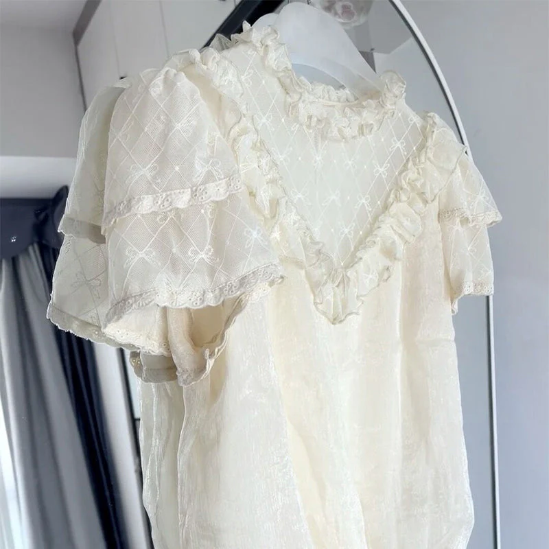 Sakurada Fawn~Plus Size Lolita Short Sleeve Shirt - Image 9