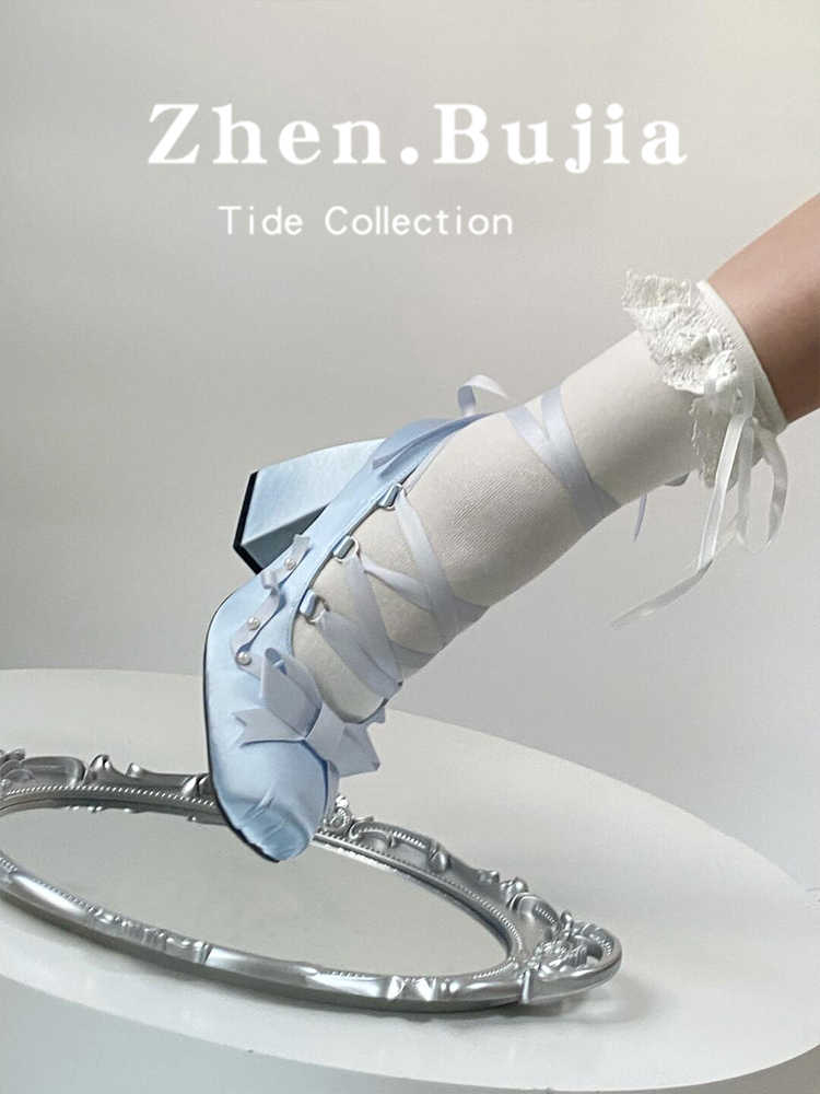 Satin Ballet Straps Shoes - Image 4