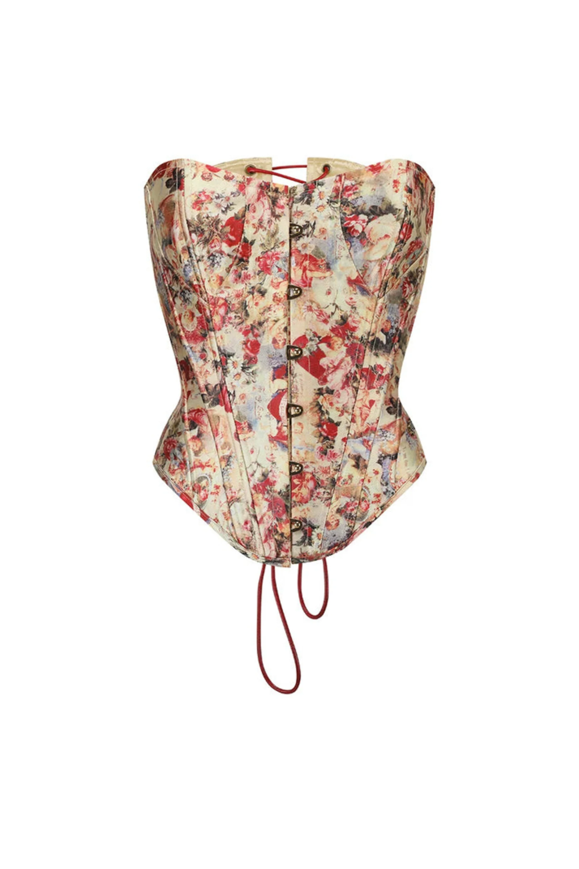 Antique Corset Top + Satin Flare Skirt - Image 16