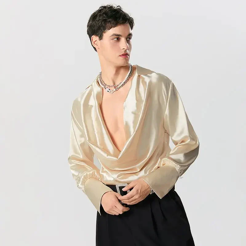 Satin Cowl Neck Shirt - Image 2