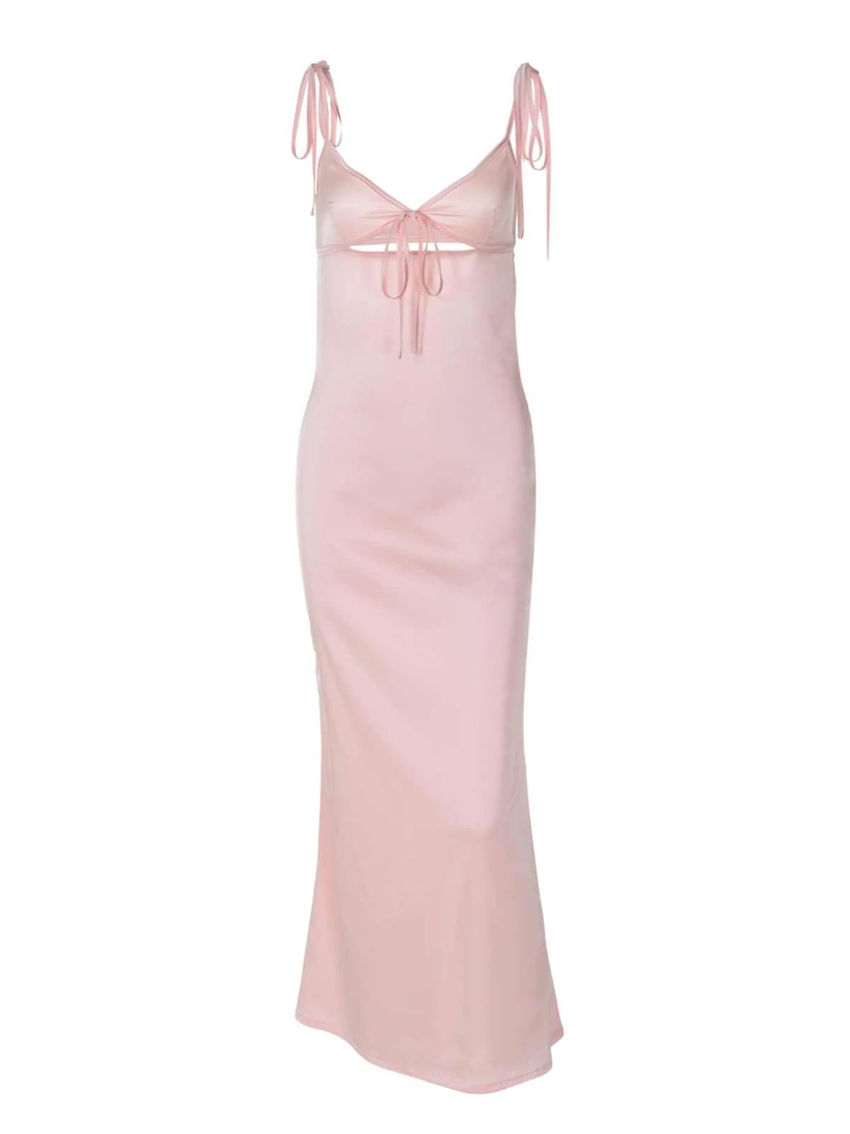 Satin Hollow Hip-hugging Suspender Dress - Image 5