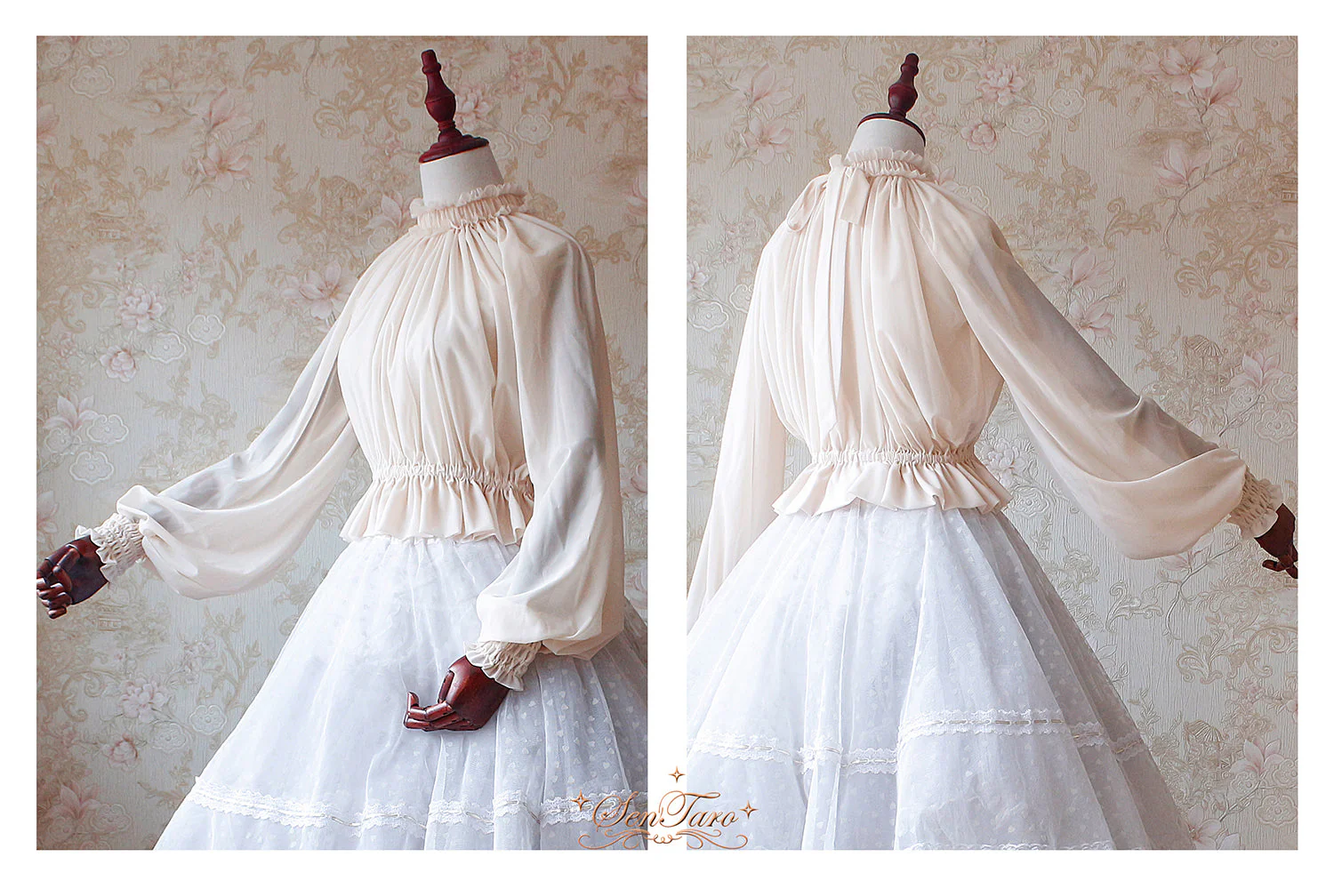 Long Puff Sleeve Lolita Blouse - Image 2