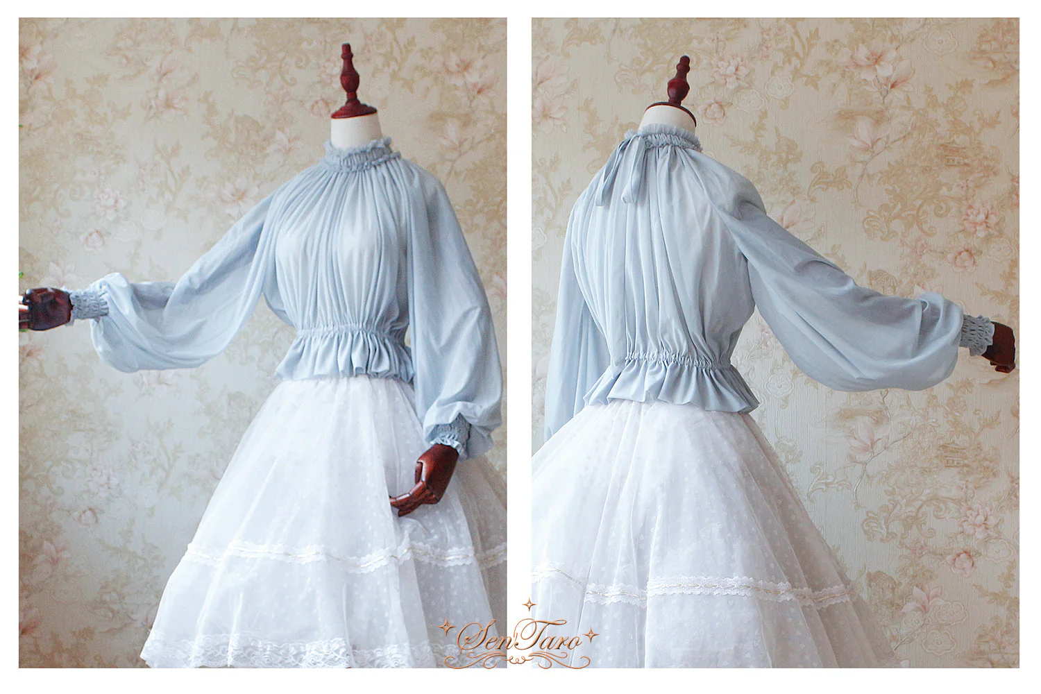 Long Puff Sleeve Lolita Blouse - Image 4