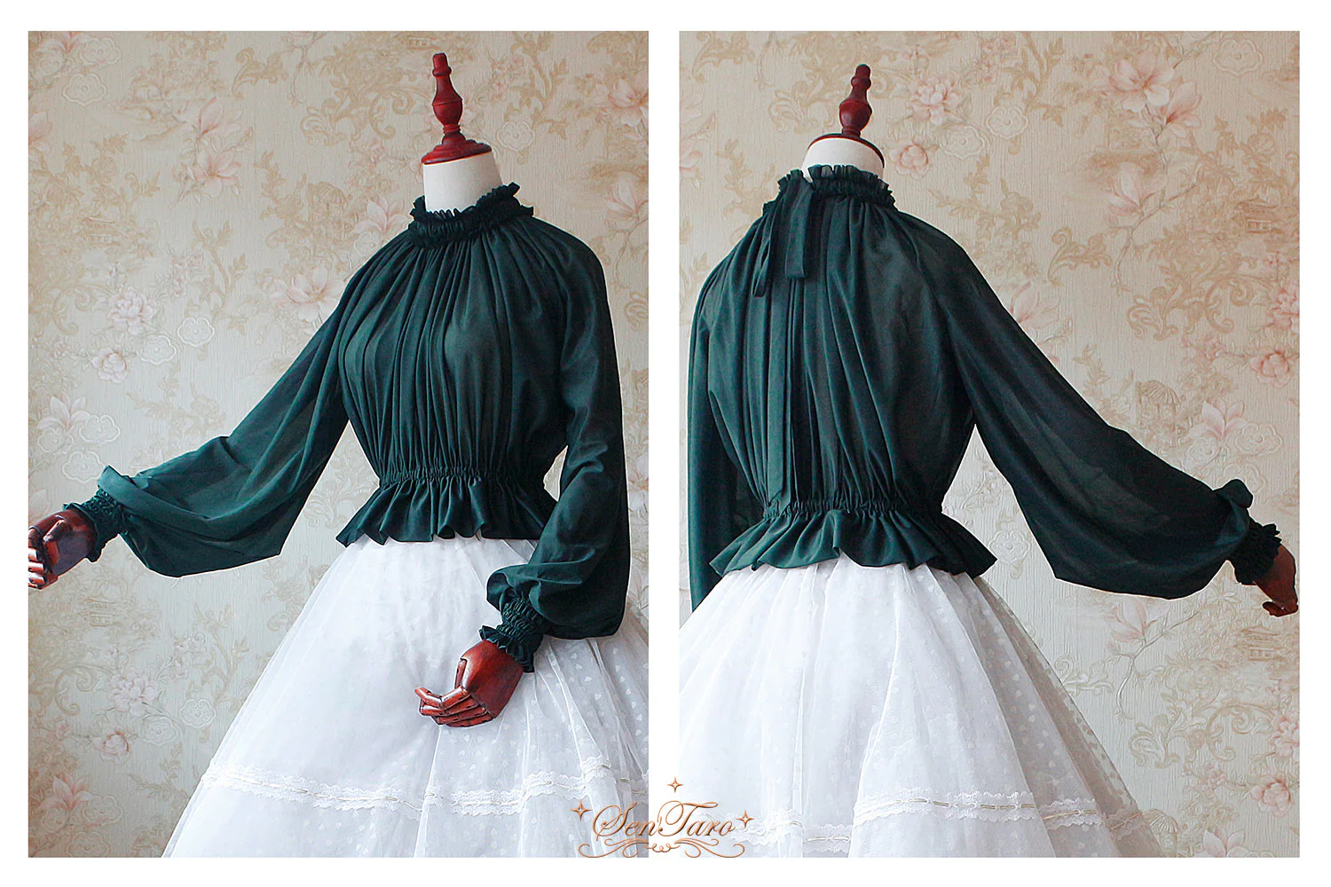 Long Puff Sleeve Lolita Blouse - Image 5
