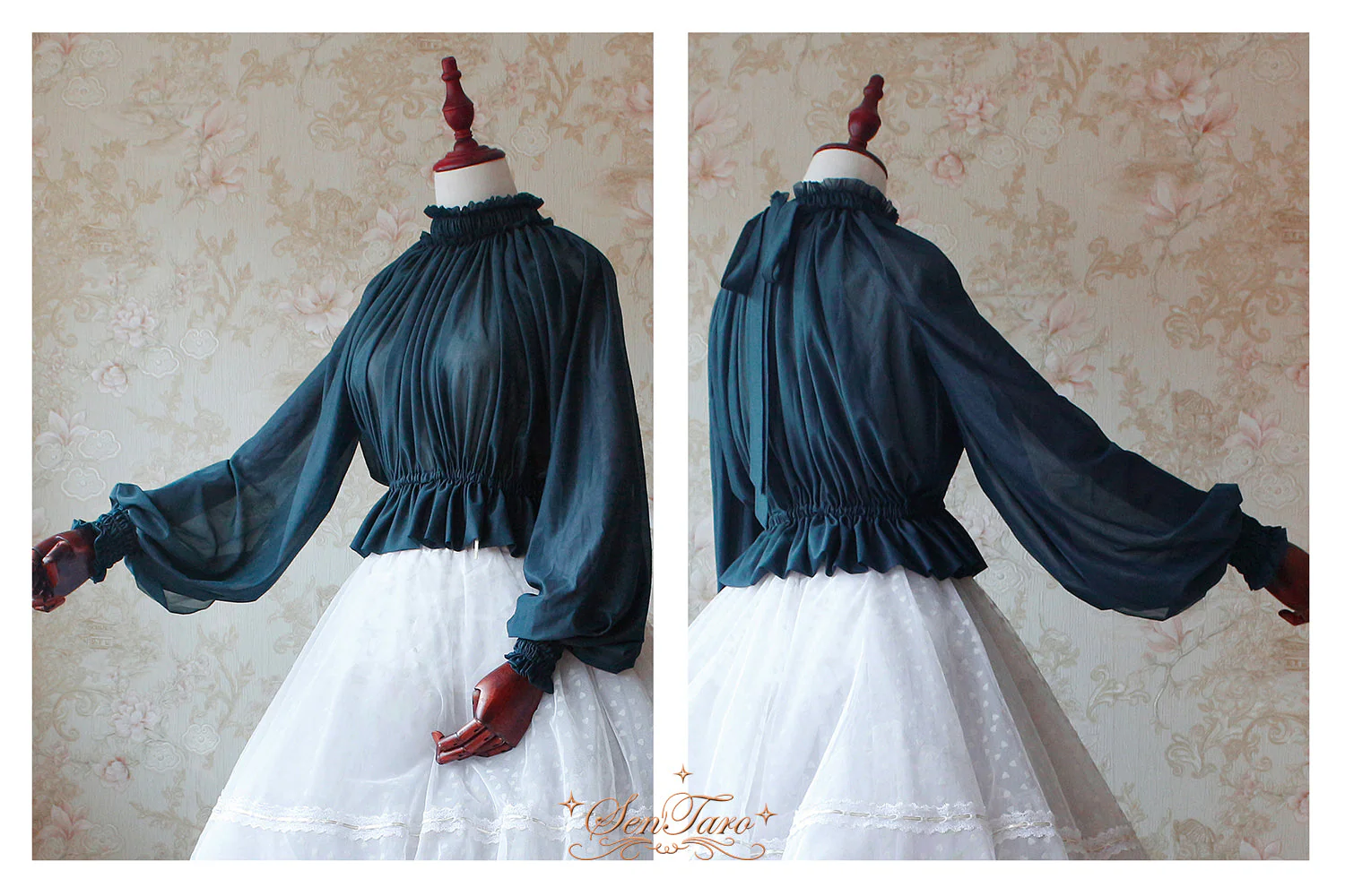Long Puff Sleeve Lolita Blouse - Image 6