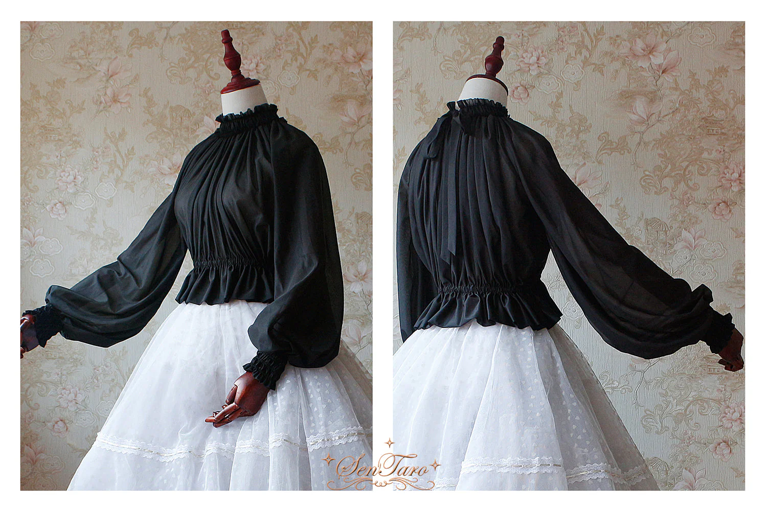 Long Puff Sleeve Lolita Blouse - Image 7