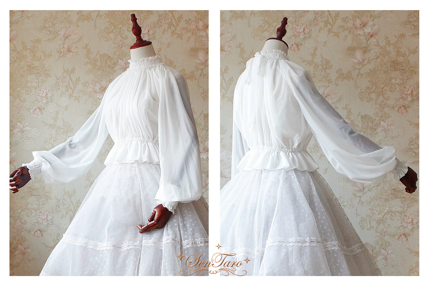 Long Puff Sleeve Lolita Blouse - Image 8