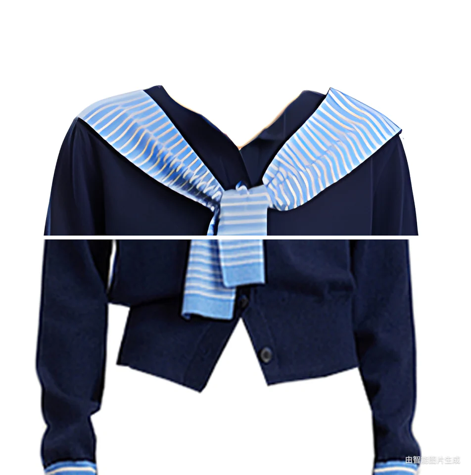 Shawl design long-sleeved sweater - Image 2