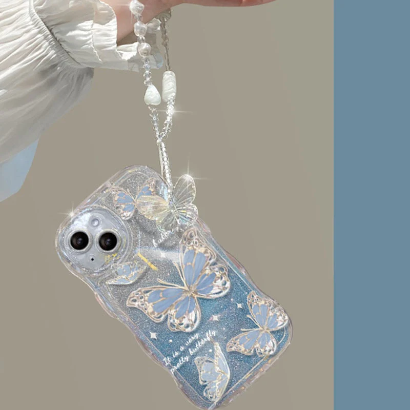 Shimmering Butterfly iPhone Case & Chain - Image 4