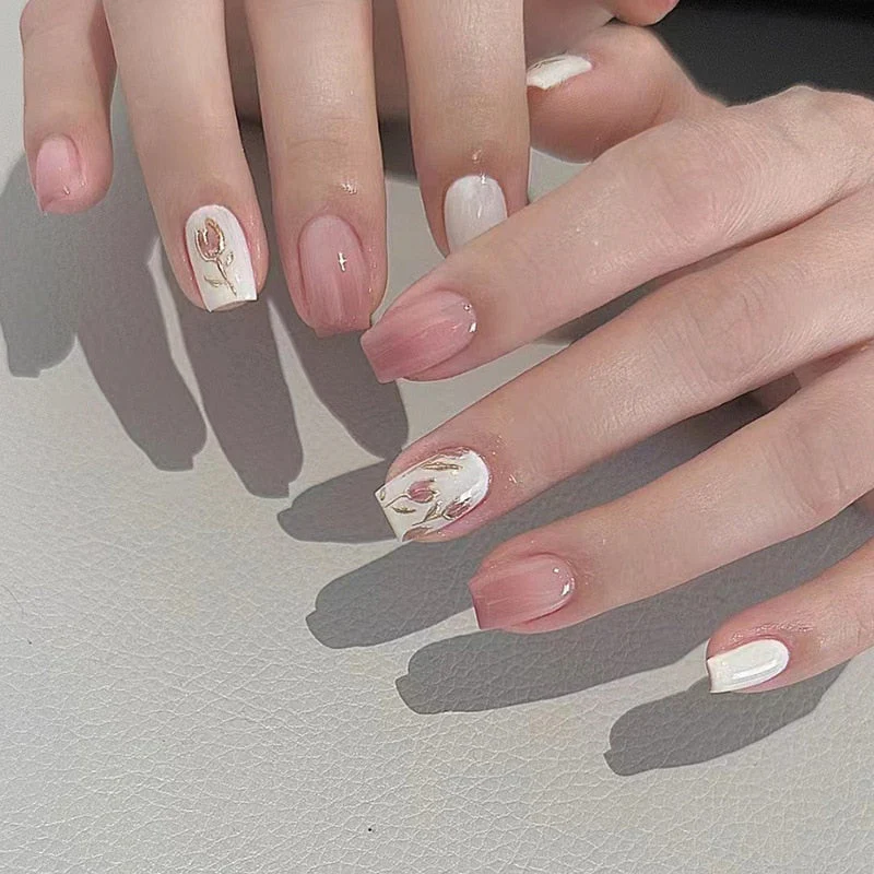 Short Angelic Press On Nails - Image 42