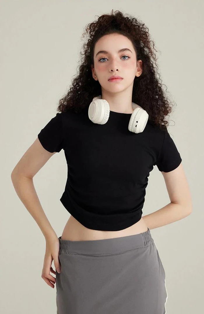 Side Ruched Crop Top - Image 3