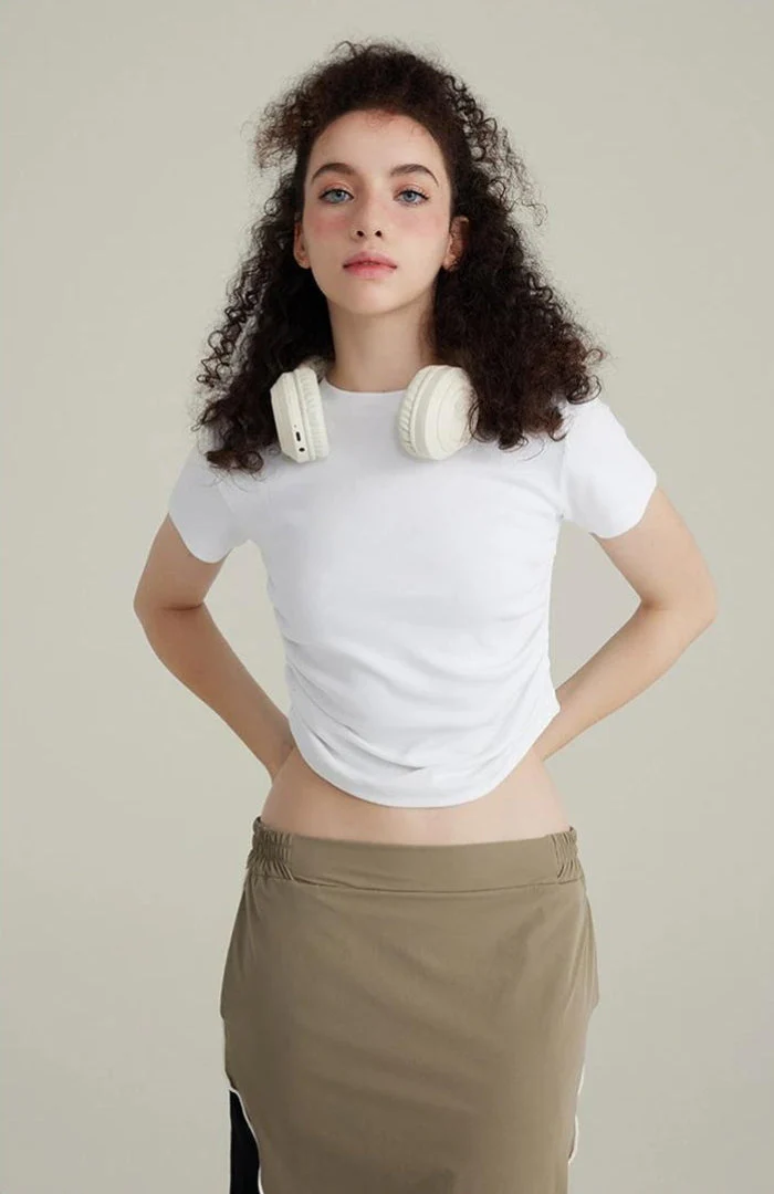 Side Ruched Crop Top - Image 5