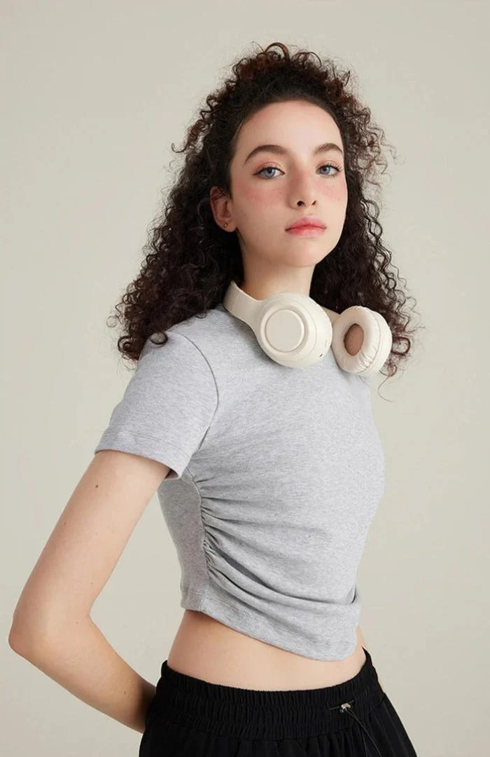 Side Ruched Crop Top - Image 7