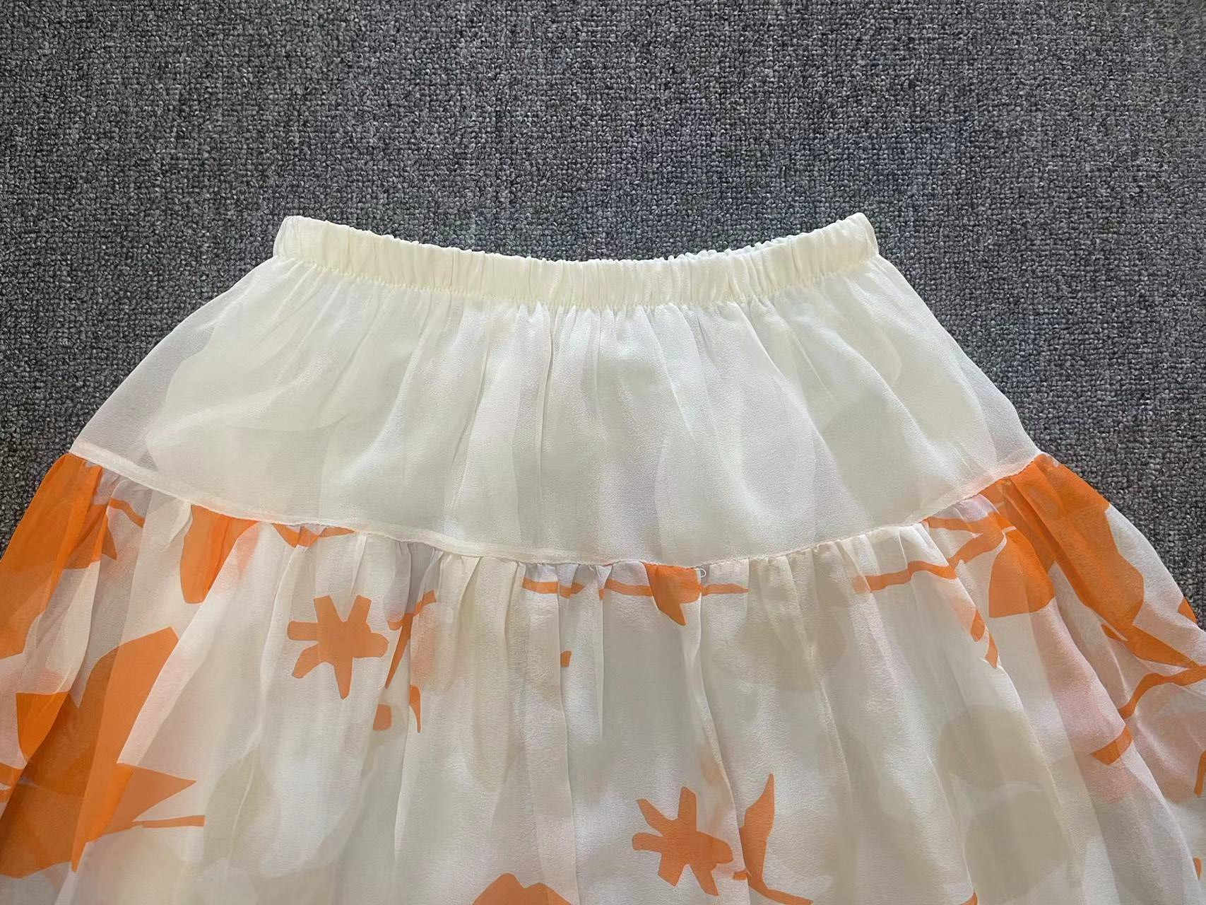 Silk Double Layer Skirt - Image 5