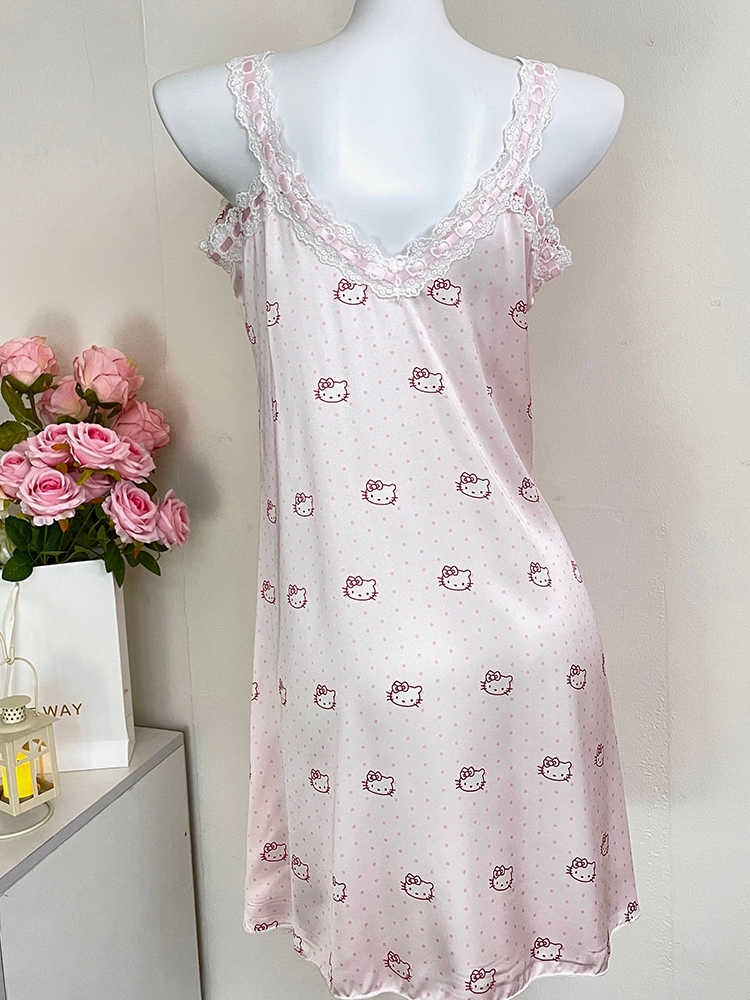 Silk Kitty Suspender Pajamas - Image 5