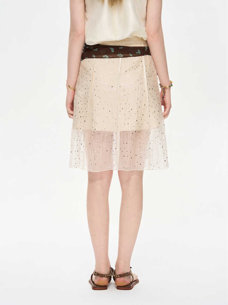 Silk Scarf Polka Dot Skirt - Image 2